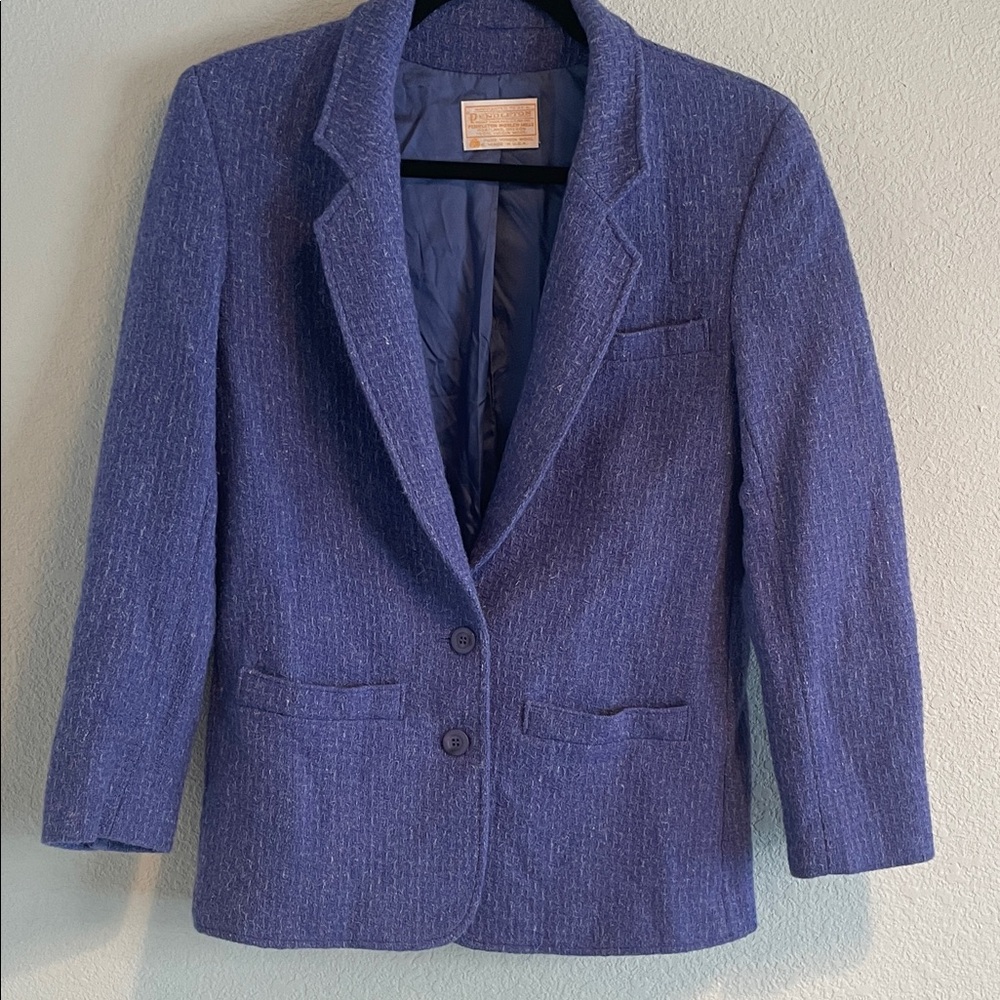 Pendleton Purple-Blue Wool Blazer